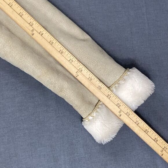 WILSONS‎ LEATHER Winter Coat Sz S Tan Suede Leather Hooded Faux Fur Lined Jacket - Picture 16 of 16